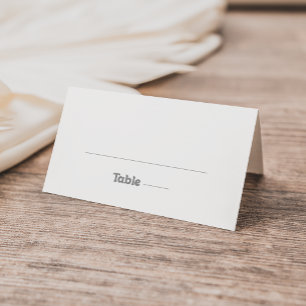 Placement Carte élégante de table de mariage formelle minima