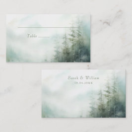 Placement Carte Mariage de la forêt verte