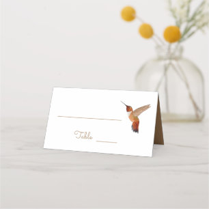 Placement Carte Mariage rousse de colibris