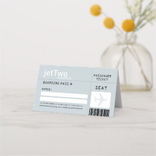 Placement Carte Place Escort de billets Silver Grey Airline