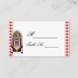 Placement Carte Place Mariage de juke-box Vintage des années