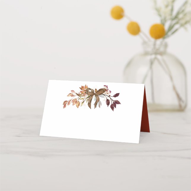 Placement Carte Place Thanksgiving de la Branche Automne (Devant)