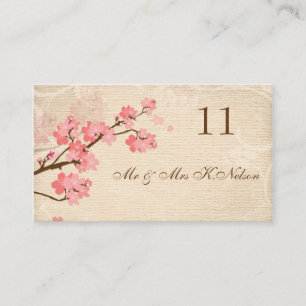 Placement Cherry Blossom Placer carte/table Carte de visite