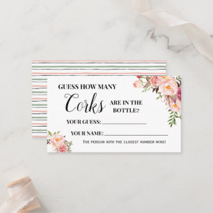 Placement Combien de Corks Fête des mariées Carte de jeu