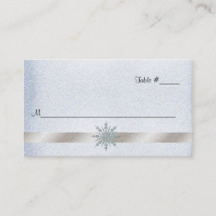 Placement Crystal Snowflake Réception de mariage Carte de li