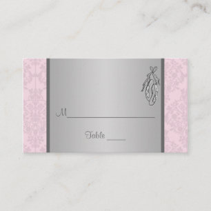 Placement Damas rose et gris, Chaussons de ballet Carte de p