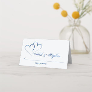 Placement Deux Coeurs Bleus Nautiques Carte De Lieu Interjum
