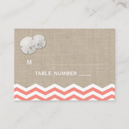Placement Dollar de sable de corail Chevron Carte Place