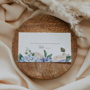 Placement Elégante carte de place plat Blue Hydrangea