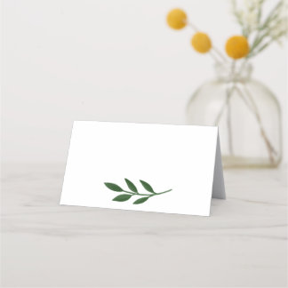 Placement Elégante carte de place pliée verdoyante
