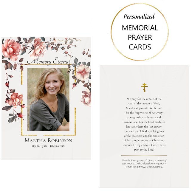 Placement Elégante carte de prière orthodoxe commémorative d (Créateur téléchargé)