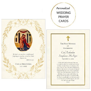 Placement Fleurs de la carte de prière des Mariages orthodox
