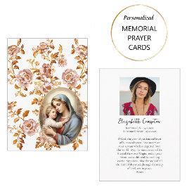 Placement Fleurs roses Dusty Carte de prière catholique