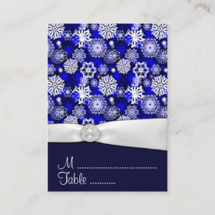 Placement Flocon de neige d'hiver Réception de mariage Carte