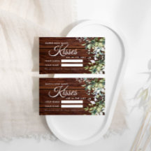 Flore verdoyante Combien de baisers Douche Carte d