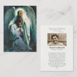 Placement L'agonie dans la carte de prière funéraire du jard