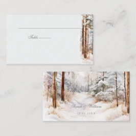 Placement Mariage de forêt hivernale Carte Place