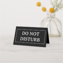 NE PAS DÉRANGER | Carte de place pliée 4" x 3,5"