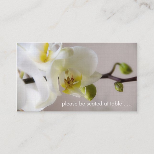 Placement Orchidée blanche ・ Carte de place (Devant)