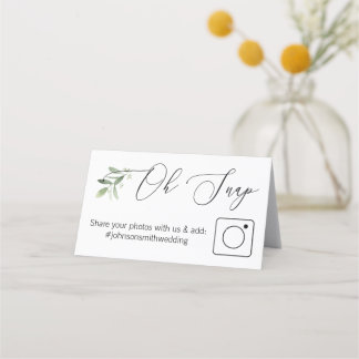 Placement Partage de photos Carte de table pliée #hashtag gr