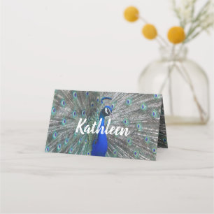 PLACEMENT PEACOCK PHOTO TABLE CARTE DE PLACE