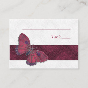 Placement Placer la carte de réglage Papillon Brocade rouge