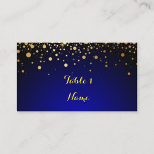 Placement Royal Blue et Gold Popular Mariage carte de siège