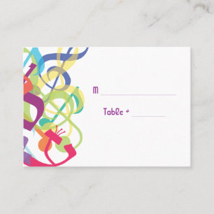 Placement SONS DE LA TORAH Bat Bar Mitzvah Carte de siège