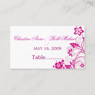 Placement tourbillons d'hibiscus blancs ~ carte de sièges