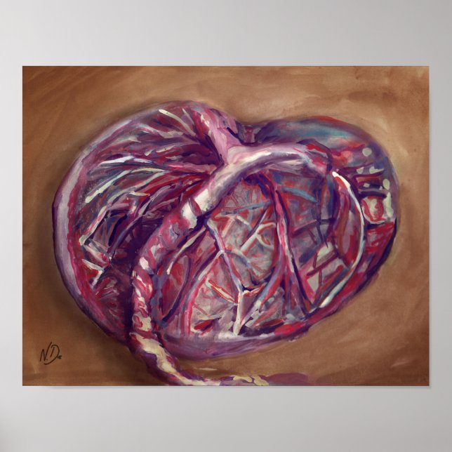 Placenta Art Poster - Frauenbüro, Doulas (Vorne)