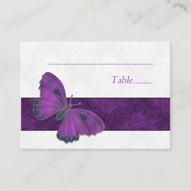 Placer la carte de réglage Papillon Brocade violet (Devant)