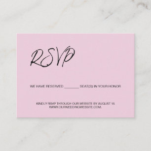 Places réservées pour vous modèle rose budget