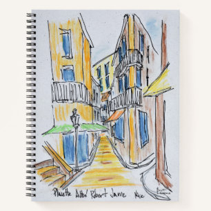 Placette Abbe Robert Jarred Alt-Nizza, Frankreic Notizbuch