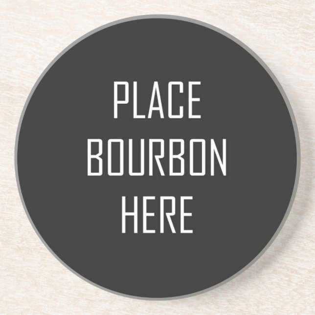 Placez les dessous de verre de grès de Bourbon ici (Devant)