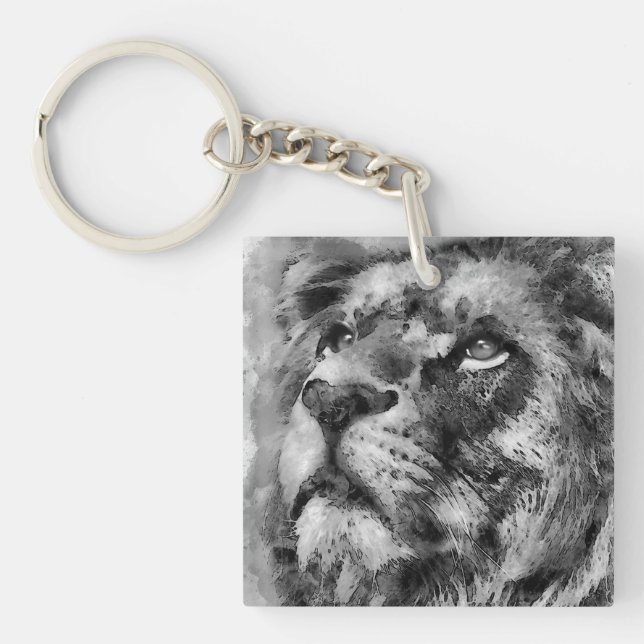 Placid Lion Face Argent (Devant)