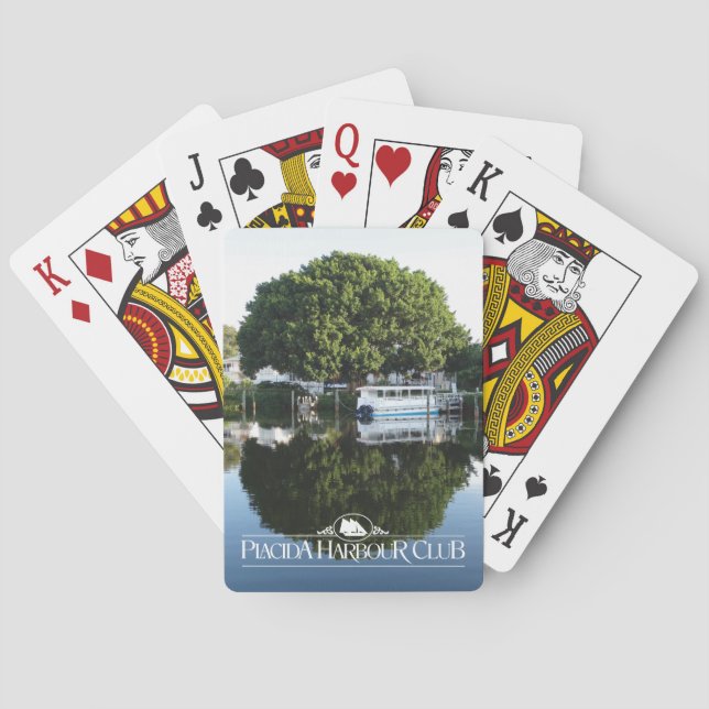 Placida Hafen-Verein-klassischer Spielkartebaum Spielkarten (Rückseite)