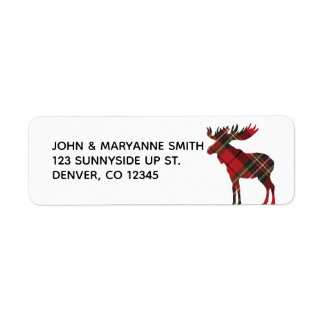 Pläd Moose Return Address Label