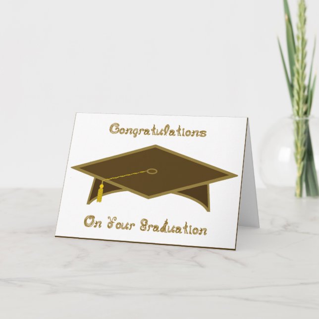 Plafond de diplôme Casquette papier Brown ou carte (Devant)
