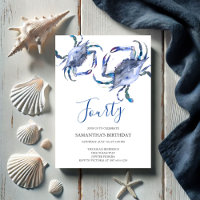 Plage 40e anniversaire Invitations Crab Boil