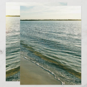 Plage à Sunset Arrière - plan Blank Papier à papie