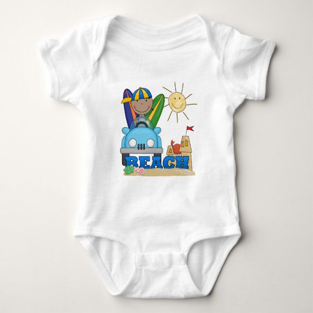 PLAGE African American Boy Tshirts et cadeaux (Devant)