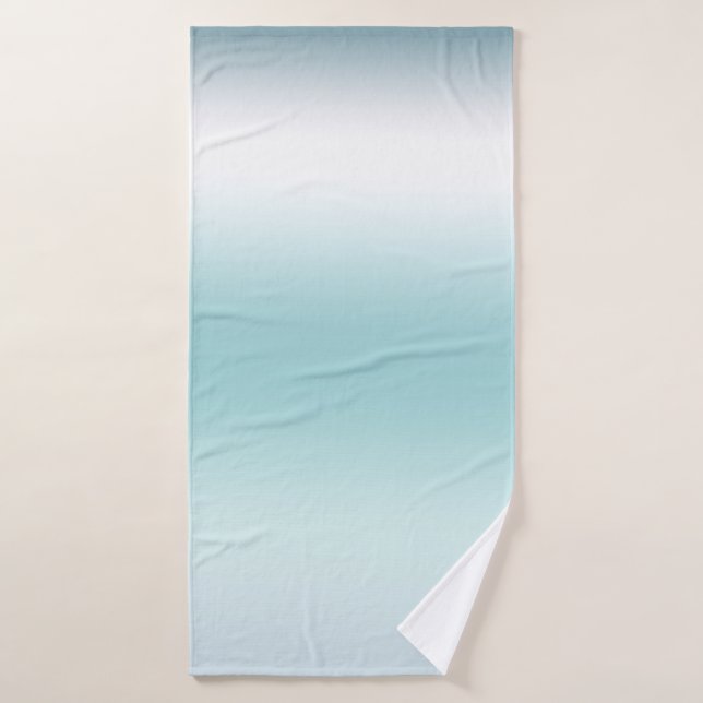Plage Aqua Blue Ombre (Serviette de bain)