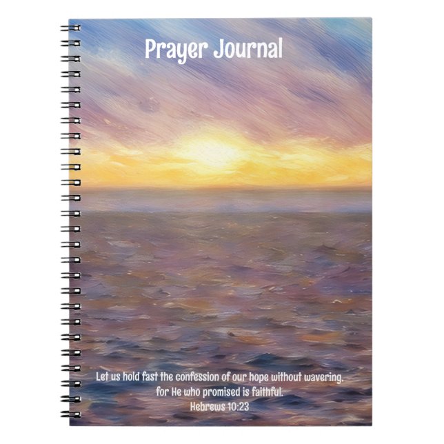 Plage Art Océan Art Bible Verse Journal de prière (Devant)