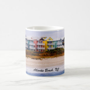 Plage atlantique, tasse de café d'OR