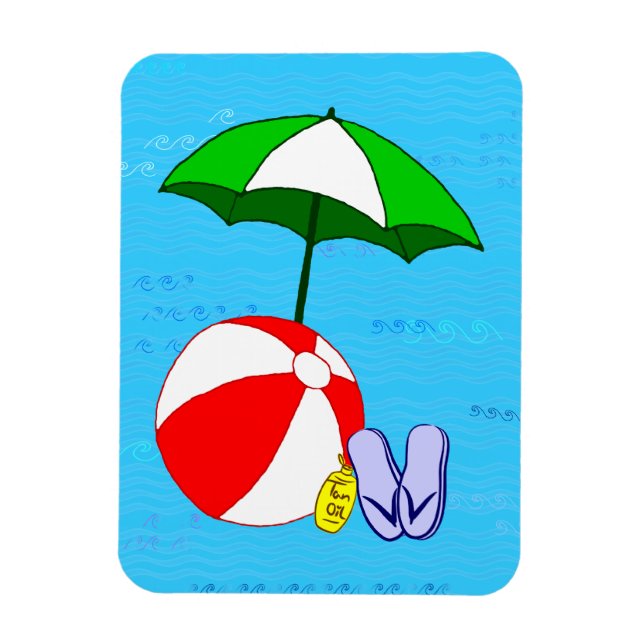 Plage Ball Pool Parapluie Flexi Magnet (Vertical)