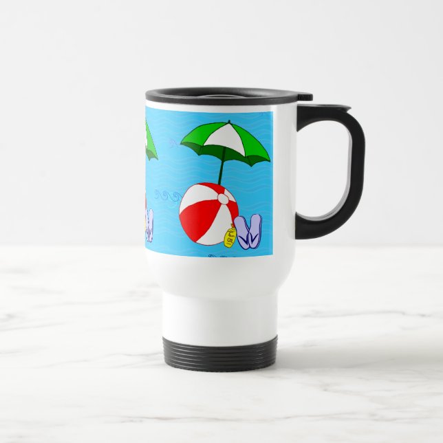 Plage Ball Pool parasol Mug (Droite)