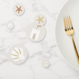 Plage Balnéaire Thème Coquillage Table Confetti