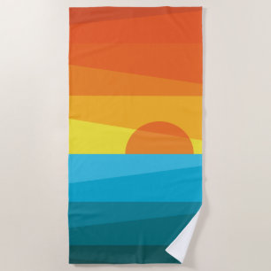 Plage Beau coucher de soleil et mer Waves Golf Serviette