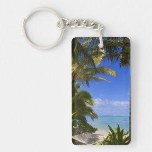 Plage bordée de palmiers Cook Islands 2