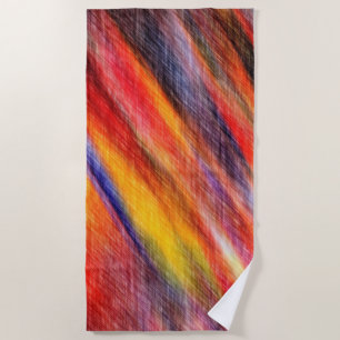 Plage Coucher de soleil Couleurs Abstraites Serviette de